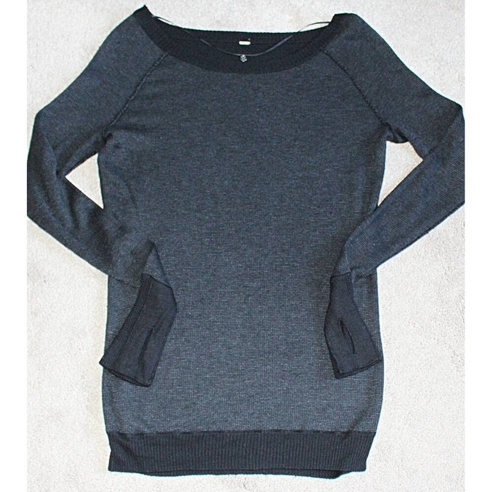 Lululemon - sz Large - Chai Time II Pullover in Black/Heathered Deep Coal